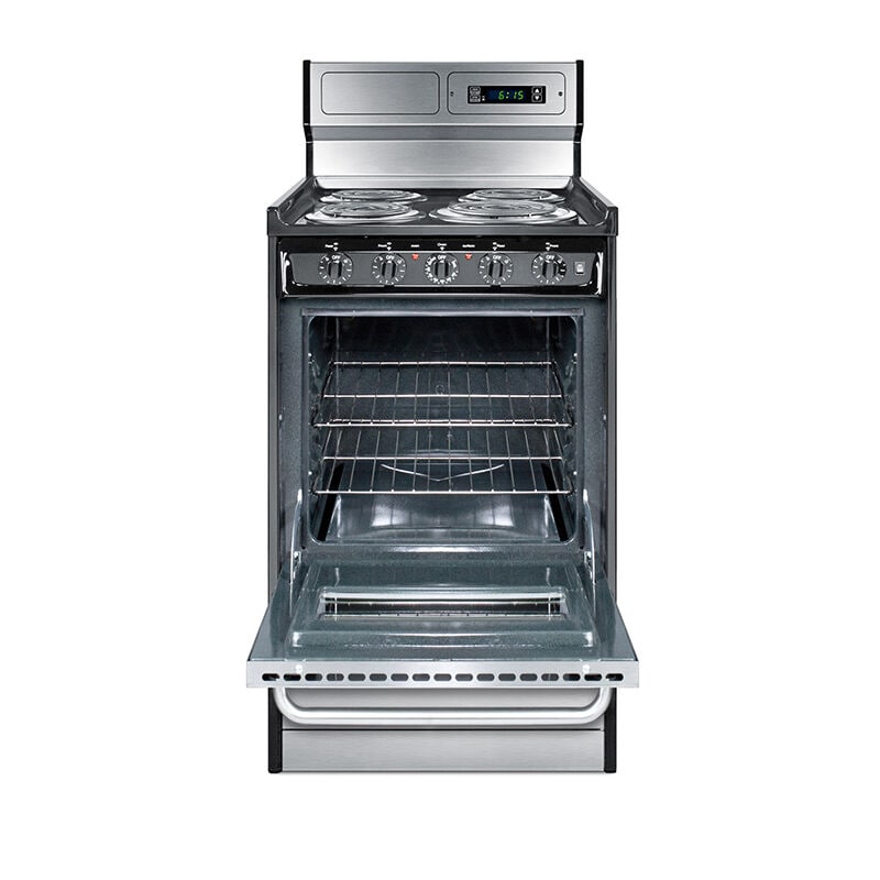 Summit Professional Series 20 in. 2.4 cu. ft. Electric Range with Coil Burners - Stainless Steel, , hires