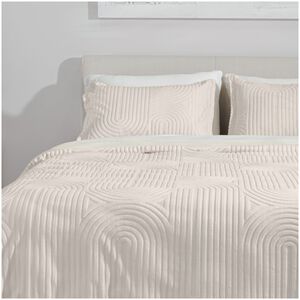 BEDGEAR Performance Duvet & 2pc Sham Set, Racetrack, Cream, Queen, , hires