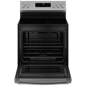 GE 500 Series 30 in. 5.3 cu. ft. Oven Freestanding Electric Range with 5 Radiant Burners - Stainless Steel, Stainless Steel, hires