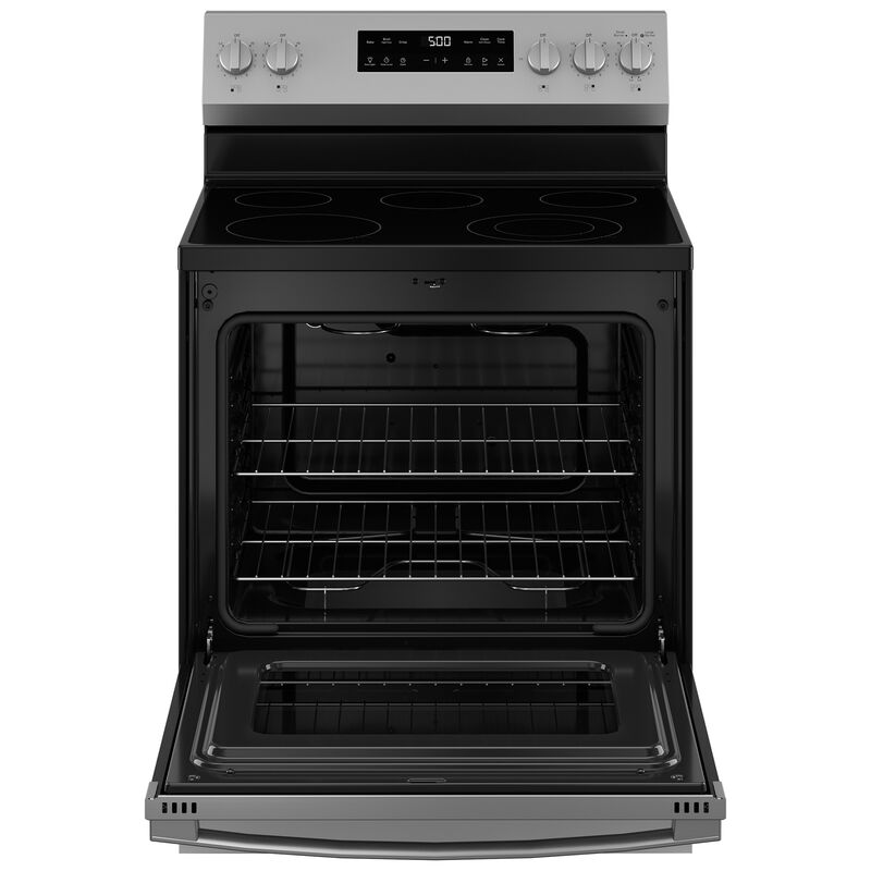 GE 500 Series 30 in. 5.3 cu. ft. Oven Freestanding Electric Range with 5 Radiant Burners - Stainless Steel, Stainless Steel, hires