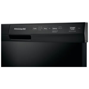 Frigidaire 24 in. Built-In Dishwasher with Front Control, 55 dBA Sound Level, 14 Place Settings & 3 Wash Cycles - Black, Black, hires