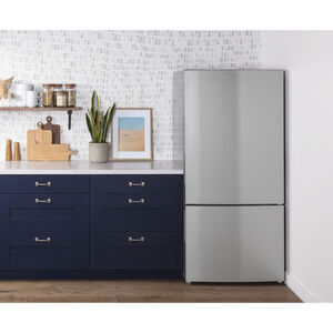 GE 31 in. 17.7 cu. ft. Counter Depth Bottom Freezer Refrigerator - Fingerprint Resistant Stainless, , hires