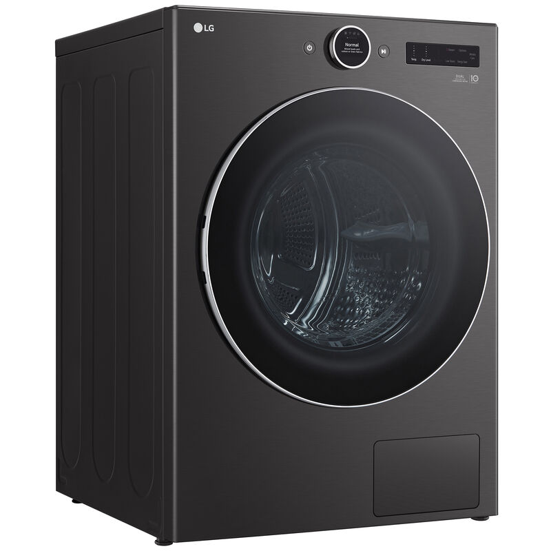 LG 27 in. 7.8 cu. ft. Smart Stackable Electric Dryer with Dual Inverter HeatPump Technology, Inverter Direct Drive Motor System & Sensor Dry - Black Steel, , hires