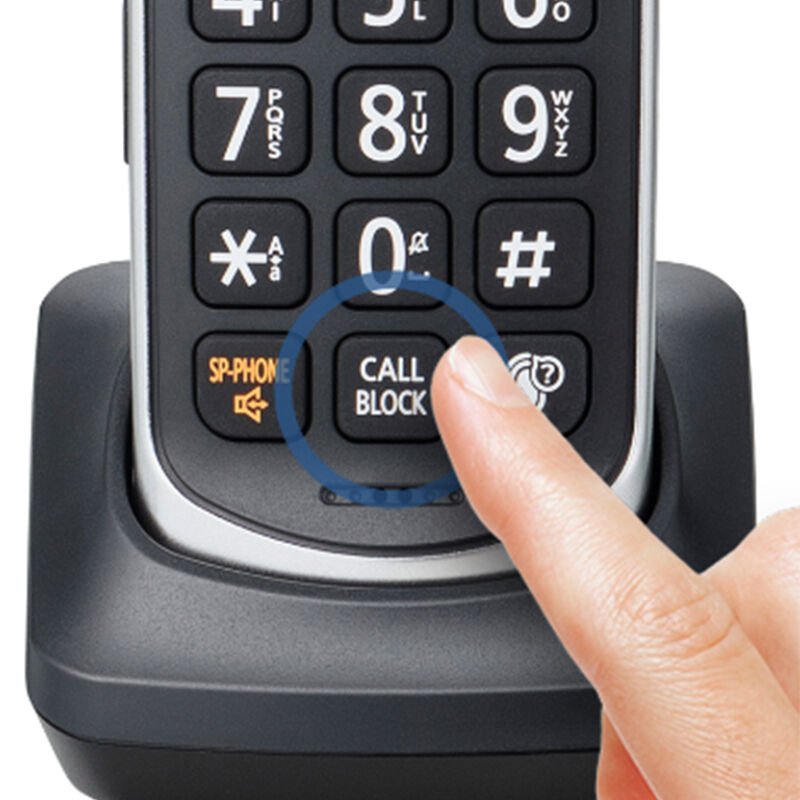 Panasonic 3 Handset Cordless Phone - Metallic Black, , hires