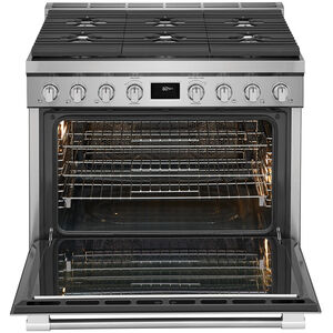 Frigidaire Professional 36 in. 4.4 cu. ft. Convection Oven Freestanding Dual Fuel Range with 6 Sealed Burners - Smudge-Proof Stainless Steel, , hires