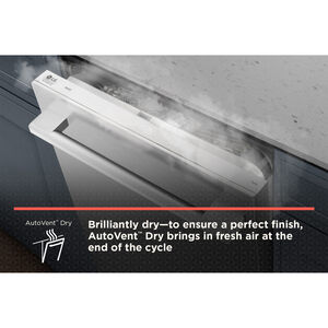 LG Studio 24 in. Top Control Flush-Mount Smart Dishwasher with 39 dBA Sound Level, 3rd Rack & Dynamic Heat Dry with AutoVent Dry - PrintProof Stainless Steel, , hires