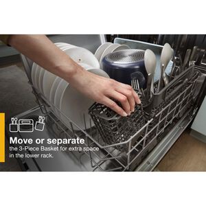 Whirlpool 24 in. Top Control Dishwasher with 47 dBa Sound Level, 3rd-Rack & Pocket - Biscuit, , hires