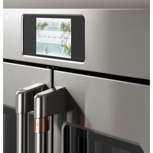 Cafe Professional Series 30 in. 10 cu. ft. Smart Top Control Electric Double Wall Oven with True European Convection - Matte White, Matte White, hires