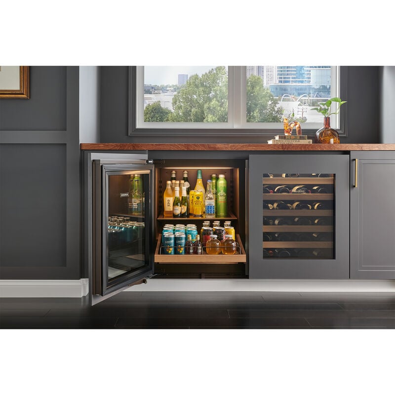 Sub-Zero Designer Series 24 in. Built-In 5.1 cu. ft. Smart Compact Beverage Center with Adjustable Shelves & Digital Control - Custom Panel Ready, , hires