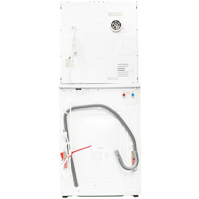 Equator Compact 24 in. 1.57 cu. ft. Electric Front Load Laundry Center with Sensor Dry, Pet & Sanitize Cycle - White, , hires
