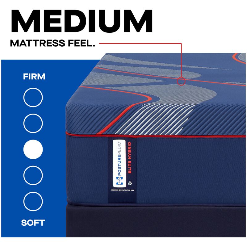 Sealy Albany II Posturepedic Elite Hybrid Medium Full Size Mattress, , hires