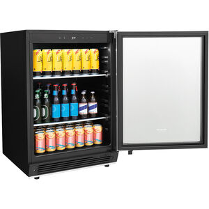 Frigidaire 24 in. 5.3 cu. ft. Built-In/Freestanding Beverage Center with Adjustable Shelves & Digital Control - Stainless Steel, , hires