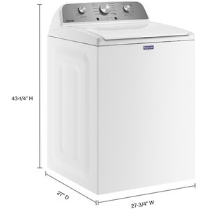 Maytag 27.75 in. 4.5 cu. ft. Top Load Washer with Agitator & Deep Fill Option - White, , hires