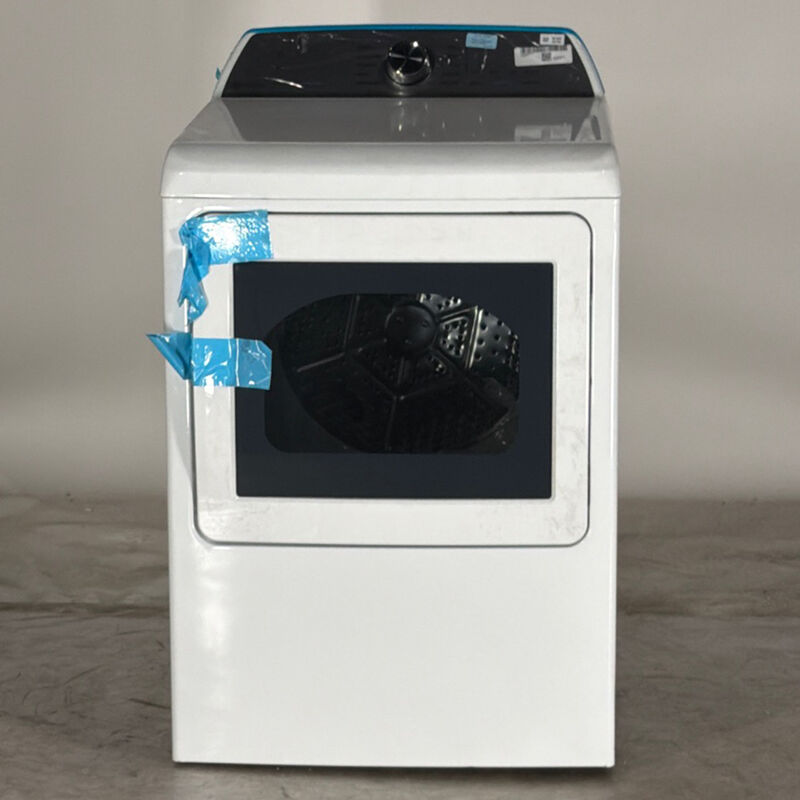 GE Profile 27 in. 7.4 cu. ft. Smart Electric Dryer with Aluminized Alloy Drum, Sanitize Cycle & Sensor Dry - White (Open Box Good Condition), , hires