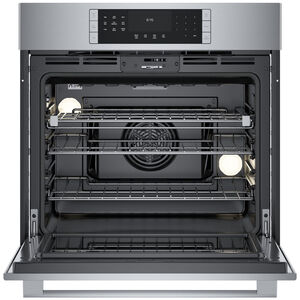 Bosch 800 Series 30 in. 4.6 cu. ft. Smart Electric Single Wall Oven with True European Convection - Stainless Steel, , hires