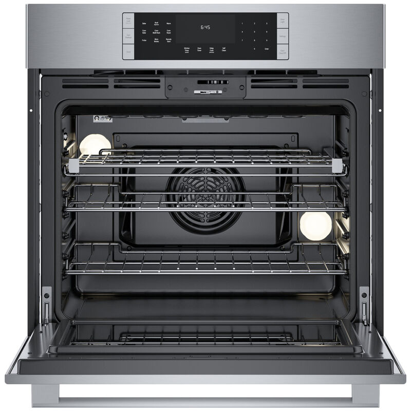 Bosch 800 Series 30 in. 4.6 cu. ft. Smart Electric Single Wall Oven with True European Convection - Stainless Steel, , hires