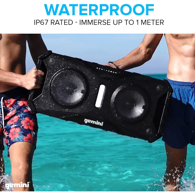 Gemini Soundsplash Rechargeable Dual 8" Waterproof Wireless 420 Watt Peak Power Floating Party Speaker - Black, , hires