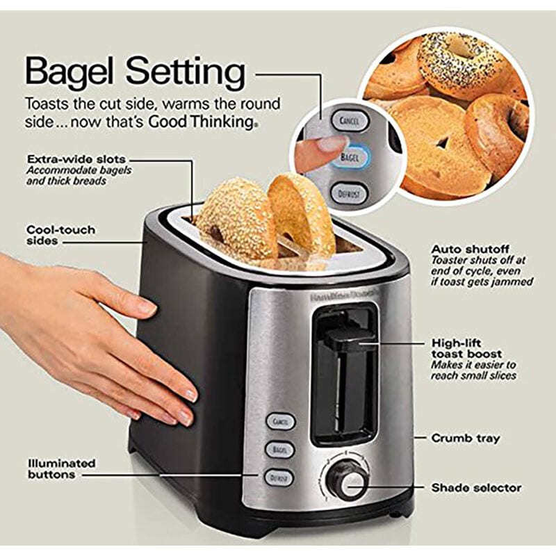 Hamilton Beach 2-Slice Toaster - Black, , hires