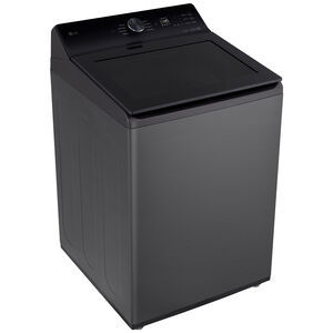 LG 27 in. 4.8 cu. ft. Smart Top Load Washer with 4-Way Agitator, EasyUnload & AI Sensing - Platinum Black, Platinum Black, hires