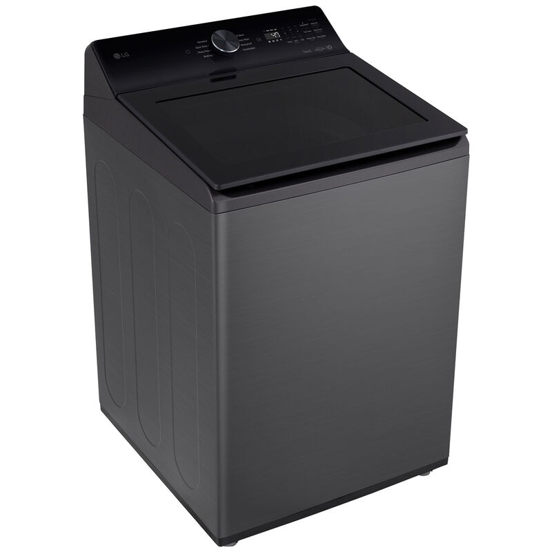 LG 27 in. 4.8 cu. ft. Smart Top Load Washer with 4-Way Agitator, EasyUnload & AI Sensing - Platinum Black, Platinum Black, hires