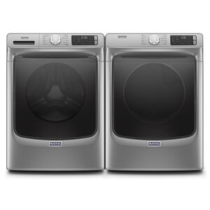 Maytag 27 in. 7.3 cu. ft. Stackable Electric Dryer with Extra Power, Sanitize, Steam & Quick Dry Cycle - Metallic Slate, Metallic Slate, hires