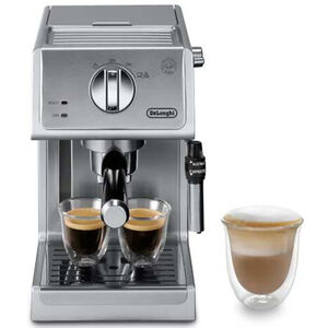 De'Longhi Espresso Machine with Premium Frother - Silver