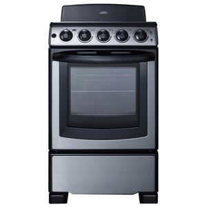 Summit 20 in. 2.3 cu. ft. Electric Range with Coil Burners - Stainless Steel, , hires