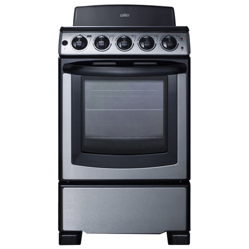 Summit 20 in. 2.3 cu. ft. Electric Range with Coil Burners - Stainless Steel, , hires
