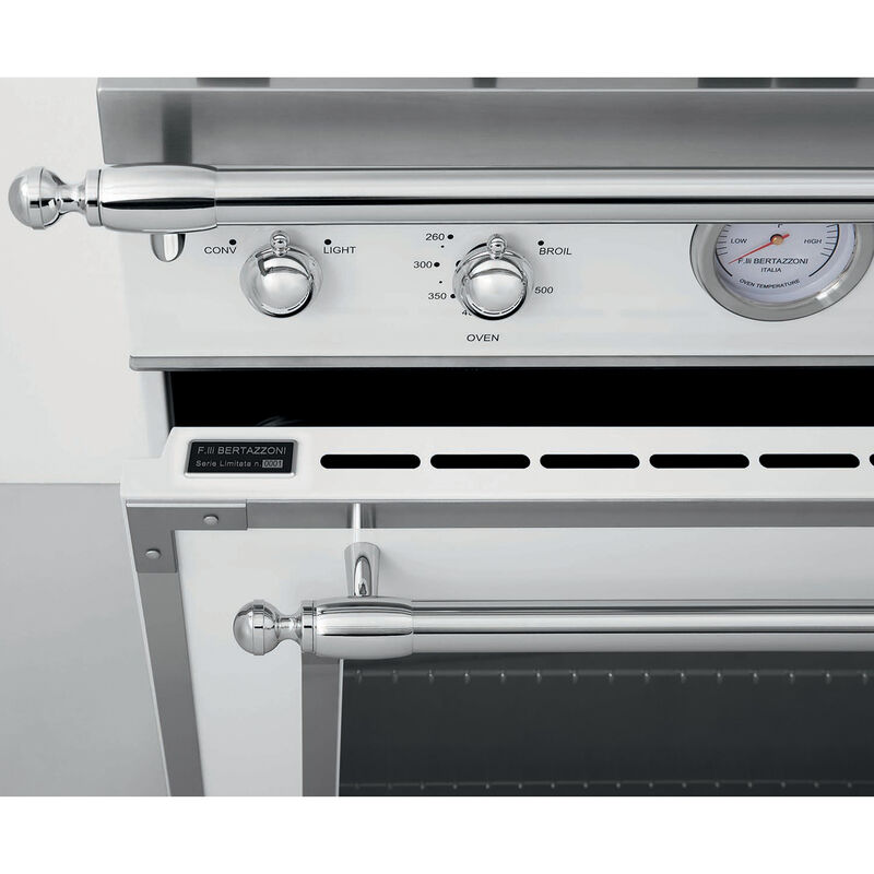Bertazzoni Heritage Series 36 in. 5.9 cu. ft. Convection Oven Freestanding Natural Gas Range with 6 Sealed Burners & Griddle - Stainless Steel, , hires