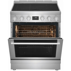 Electrolux 30 in. 4.6 cu. ft. True European Convection Electric Range with 4 Induction Burners - Stainless Steel, , hires