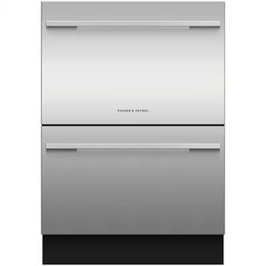 Fisher & Paykel Series 9 24 in. Smart Double Drawer with Top Control & 43 dBa Sound Level - Custom Panel Ready, , hires