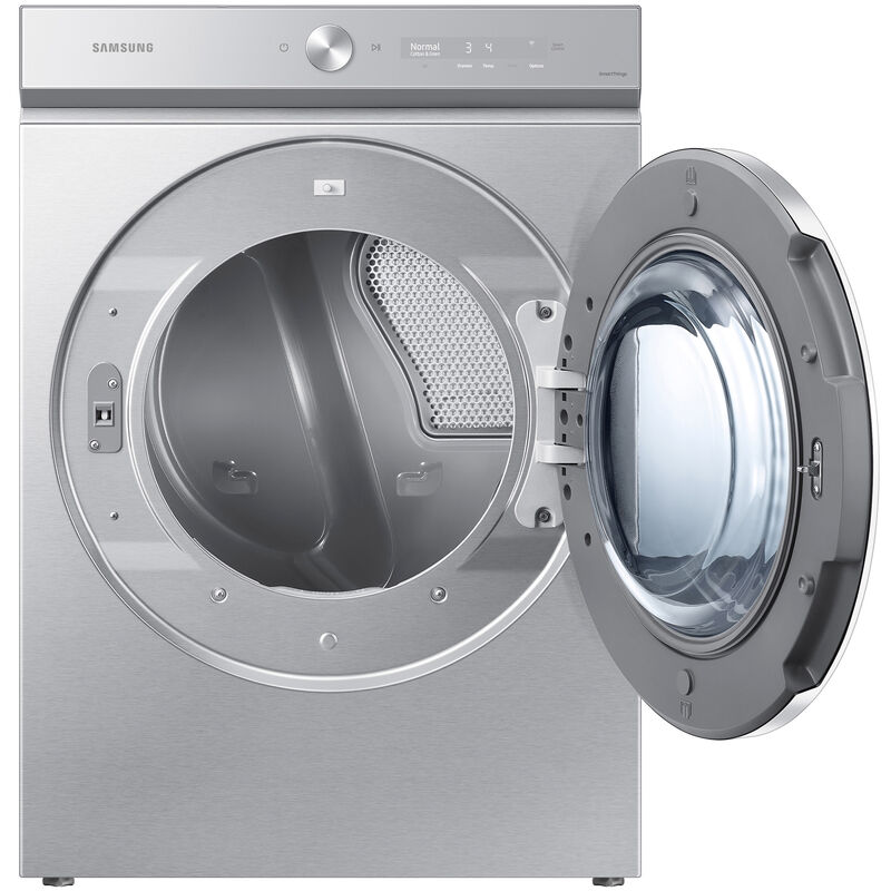Samsung Bespoke 27 in. 7.6 cu ft. Smart Stackable Electric Dryer with AI Optimal Dry, Super Speed Dry, Sensor Dry, Sanitize & Steam Cycle - Silver Steel, Silver Steel, hires
