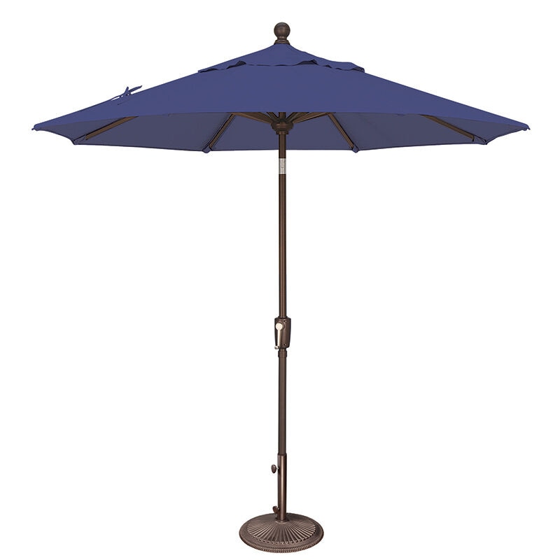SimplyShade Catalina 7.5' Octagon Push Button Market Umbrella in Solefin Fabric - Blue Sky, Blue, hires