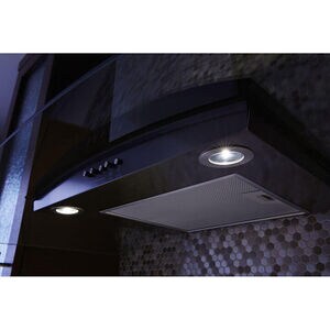 Whirlpool 36 in. Convertible Chimney Style Range Hood with 400 CFM, 3 Fan Speeds & 2 LED Lights - Black Stainless, , hires