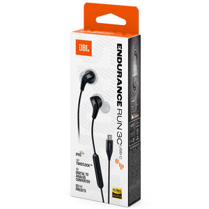 JBL Endurance Run 3C USB-C Wired Sport Headphone - Black/Gray, , hires