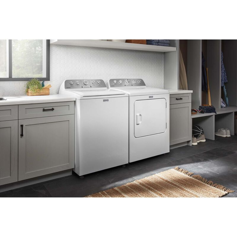 Maytag 29 in. 7.0 cu. ft. Front Loading Gas Dryer with 9 Dryer Programs, 3 Dry Options & Wrinkle Care - White, , hires