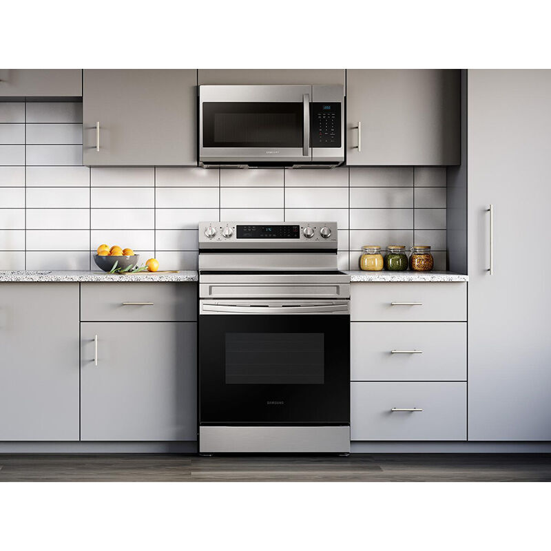 Samsung 30 in. 6.3 cu. ft. Smart Electric Range with Smoothtop Burners - Stainless Steel, Stainless Steel, hires