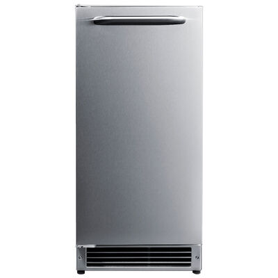Summit 15 in. Ice Maker with 22 Lbs. Ice Storage Capacity - Stainless Steel | BIM27OSADALH