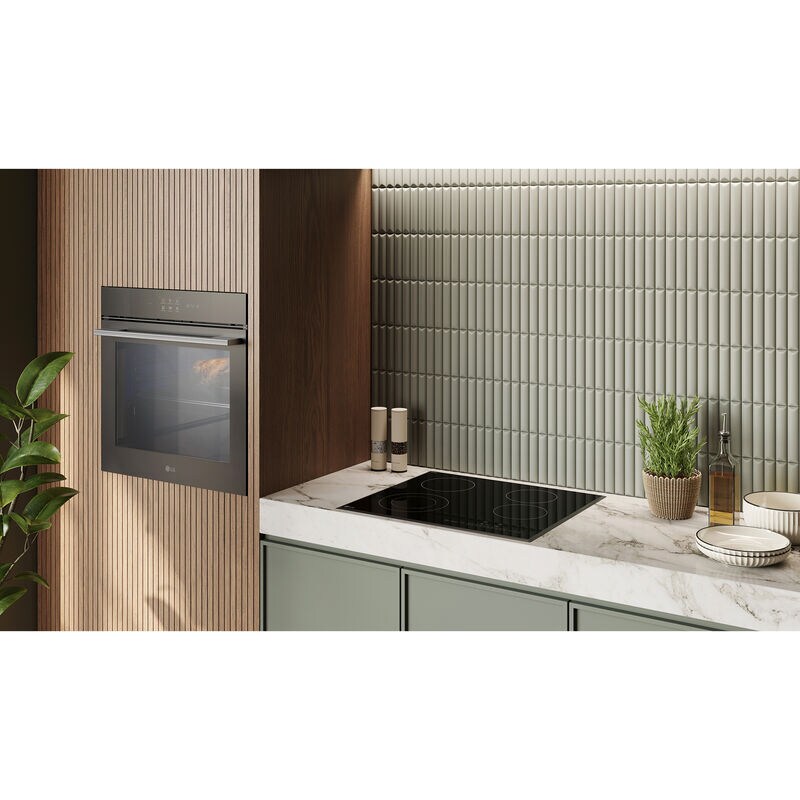 LG 24 in. 4-Burner Electric Cooktop - Black, , hires