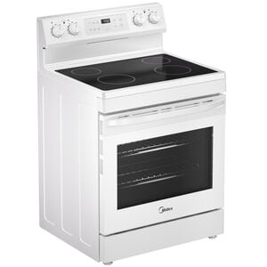 Midea 30 in. 6.3 cu. ft. Electric Range with Radiant Burners - White, White, hires
