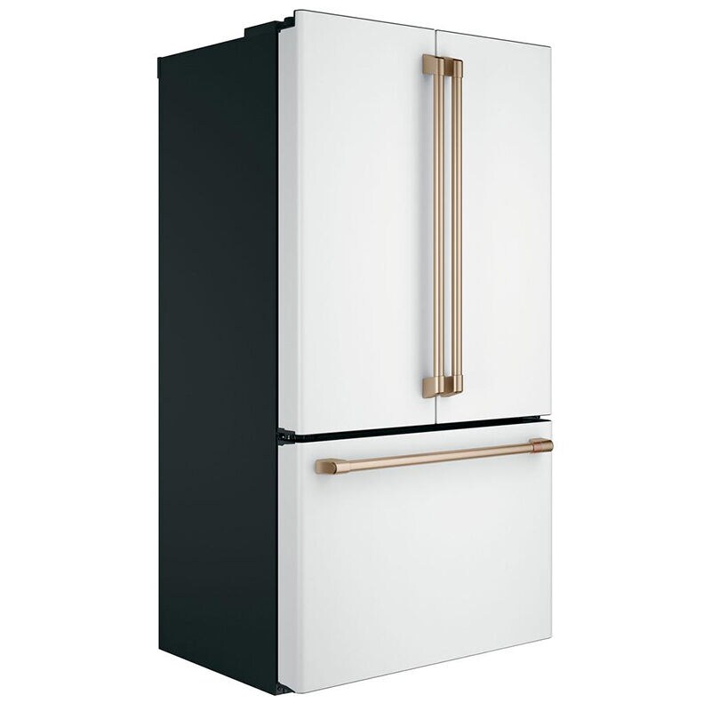 Cafe 36 in. 23.1 cu. ft. Smart Counter Depth French Door Refrigerator with Internal Water Dispenser - Matte White, Matte White, hires