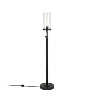 Hudson & Canal Frieda Blackened Bronze Floor Lamp with Seeded Glass Shade, , hires