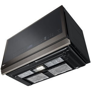 LG 30 in. 2.1 cu. ft. 1050W Smart Over-the-Range Microwave with 400 CFM & Sensor Cooking - PrintProof Black Stainless Steel, PrintProof Black Stainless Steel, hires