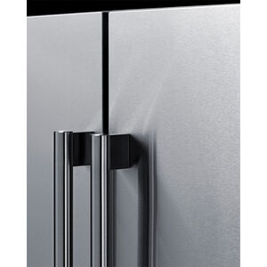 Summit 24 in. 3.7 cu. ft. Side by Side Undercounter Refrigerator - Stainless Steel with Black Cabinet, , hires