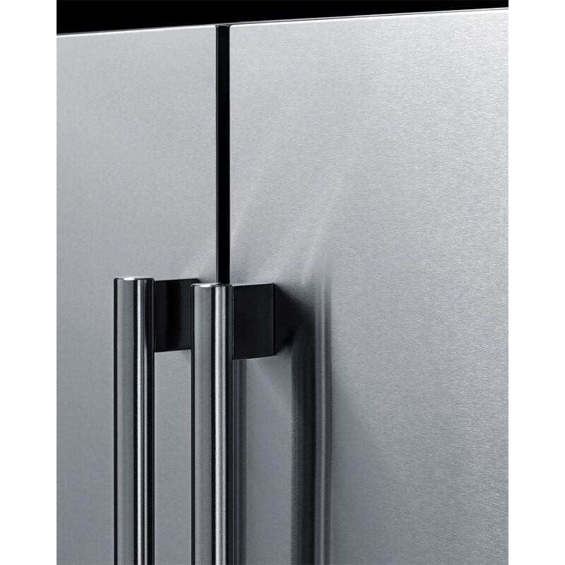 Summit 24 in. 3.7 cu. ft. Side by Side Undercounter Refrigerator - Stainless Steel with Black Cabinet, , hires