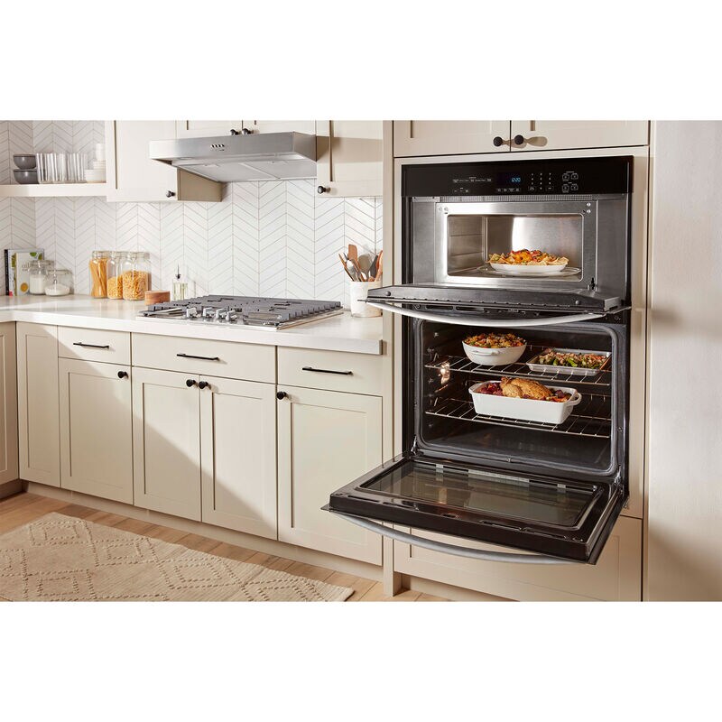 Whirlpool 30 in. 6.4 cu. ft. Electric Microwave/Wall Oven Combo with Sensor Cooking - Stainless Steel, , hires