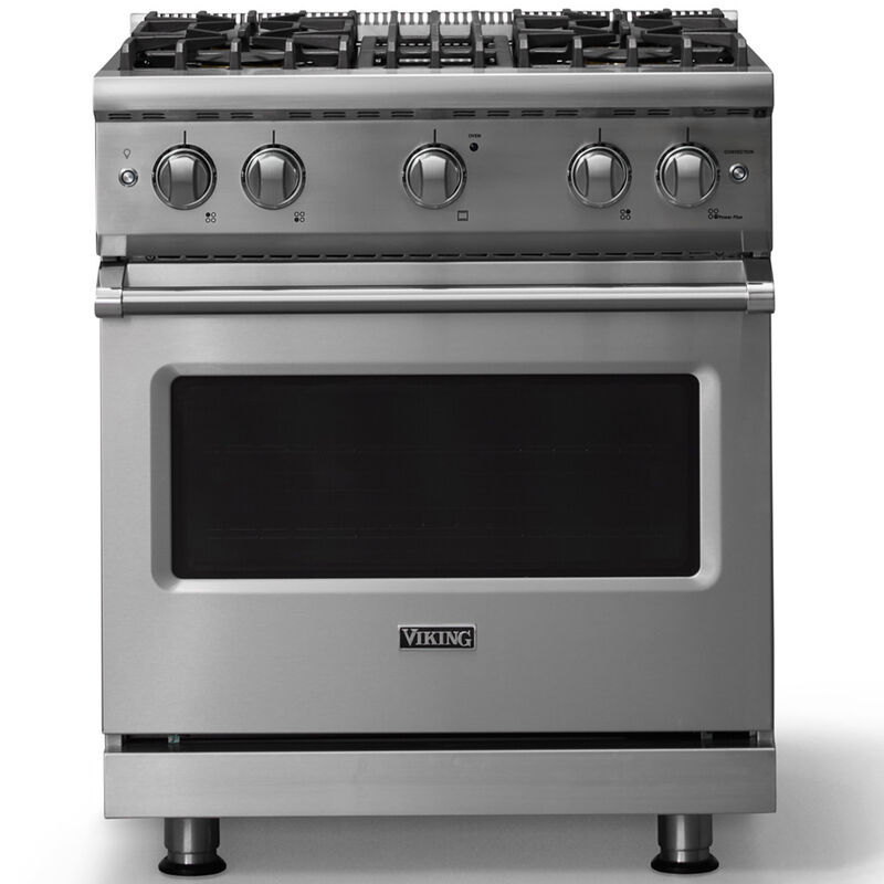 Viking 5 Series 30 in. 4.0 cu. ft. Standard Convection Gas Range with 4 Sealed Burners - Stainless Steel, , hires