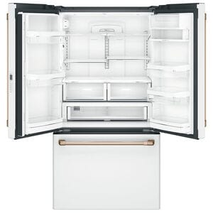 Cafe 36 in. 23.1 cu. ft. Smart Counter Depth French Door Refrigerator with Internal Water Dispenser - Matte White, Matte White, hires