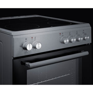 Summit 20 in. 1.8 cu. ft. Standard Convection Electric Range with Smoothtop Burners - Stainless Steel, , hires