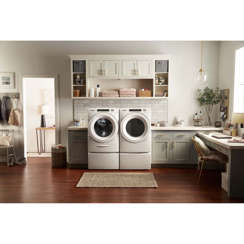 Whirlpool 27 in. 7.4 cu. ft. Stackable Gas Dryer with Intuitive Touch Controls, Sanitize Cycle & Sensor Dry - White, , hires